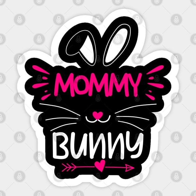 Mommy Bunny, Mama Bunny, Bunny Mom,Easter Mommy Bunny, Bunny mama, Baby Bunny. Sticker by Motivation sayings 